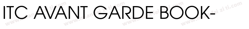 ITC AVANT GARDE BOOK字体转换